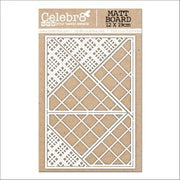 CELEBR8 -  CHIPBOARD WILD CHRISTMAS PLAID GRID MB4713